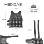 Colete com pesos para treinamento 10kg premium Pista e Campo