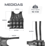 Colete com pesos para treinamento 10kg Envolst