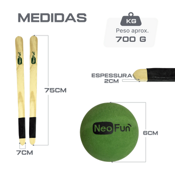 Taco Bets em Madeira Kit Tacobol com Bolinha e Casinhas NeoFun