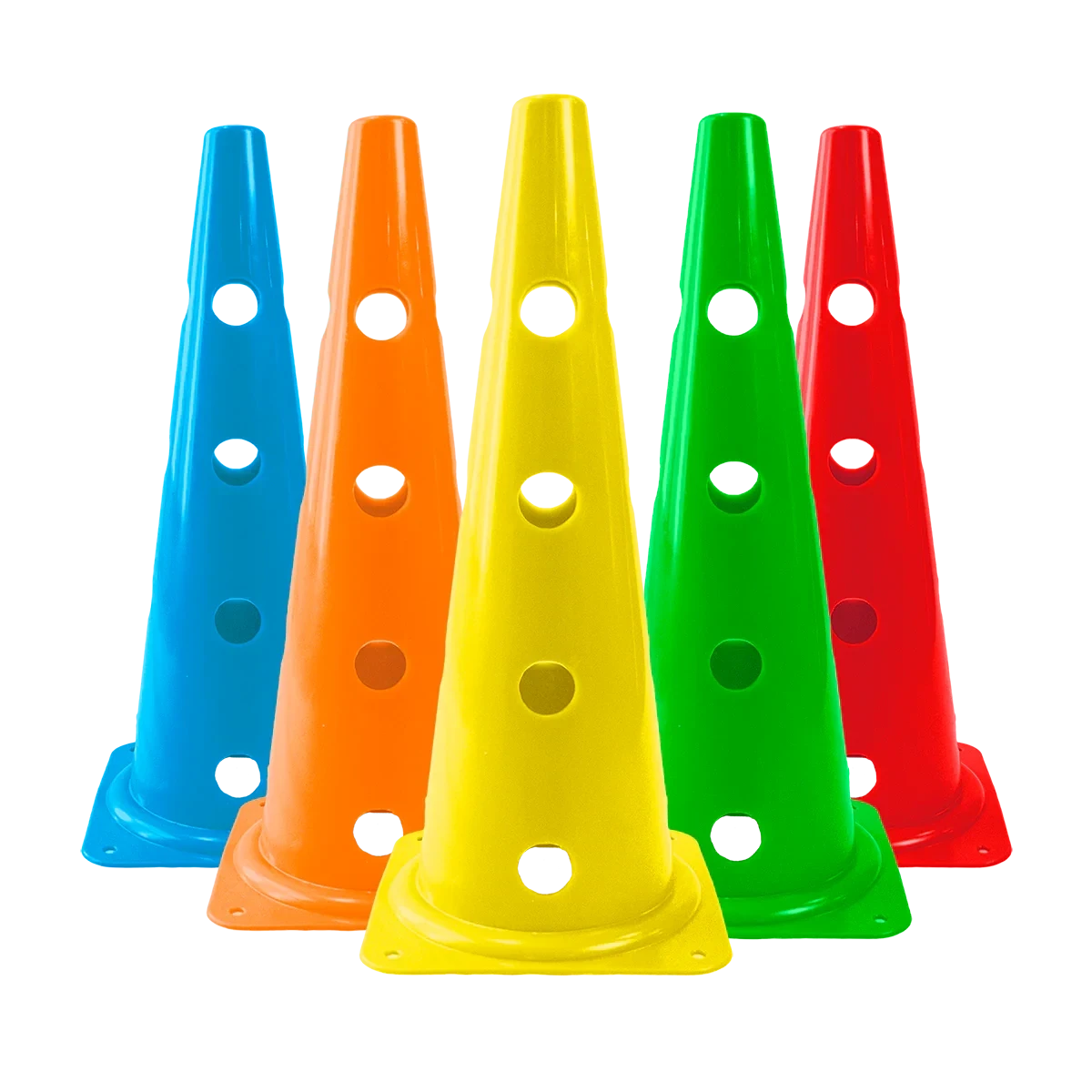 Cone plástico de agilidade furado 50cm Velden - Amarelo