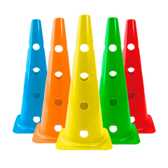Cone plástico de agilidade furado 50cm Velden - Amarelo
