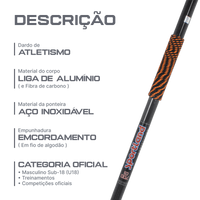 Dardo de atletismo de fibra de carbono 700g WA-IAAF Sportland
