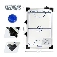 Quadro tático para treinamento esportivo futsal 45x30cm Vinex