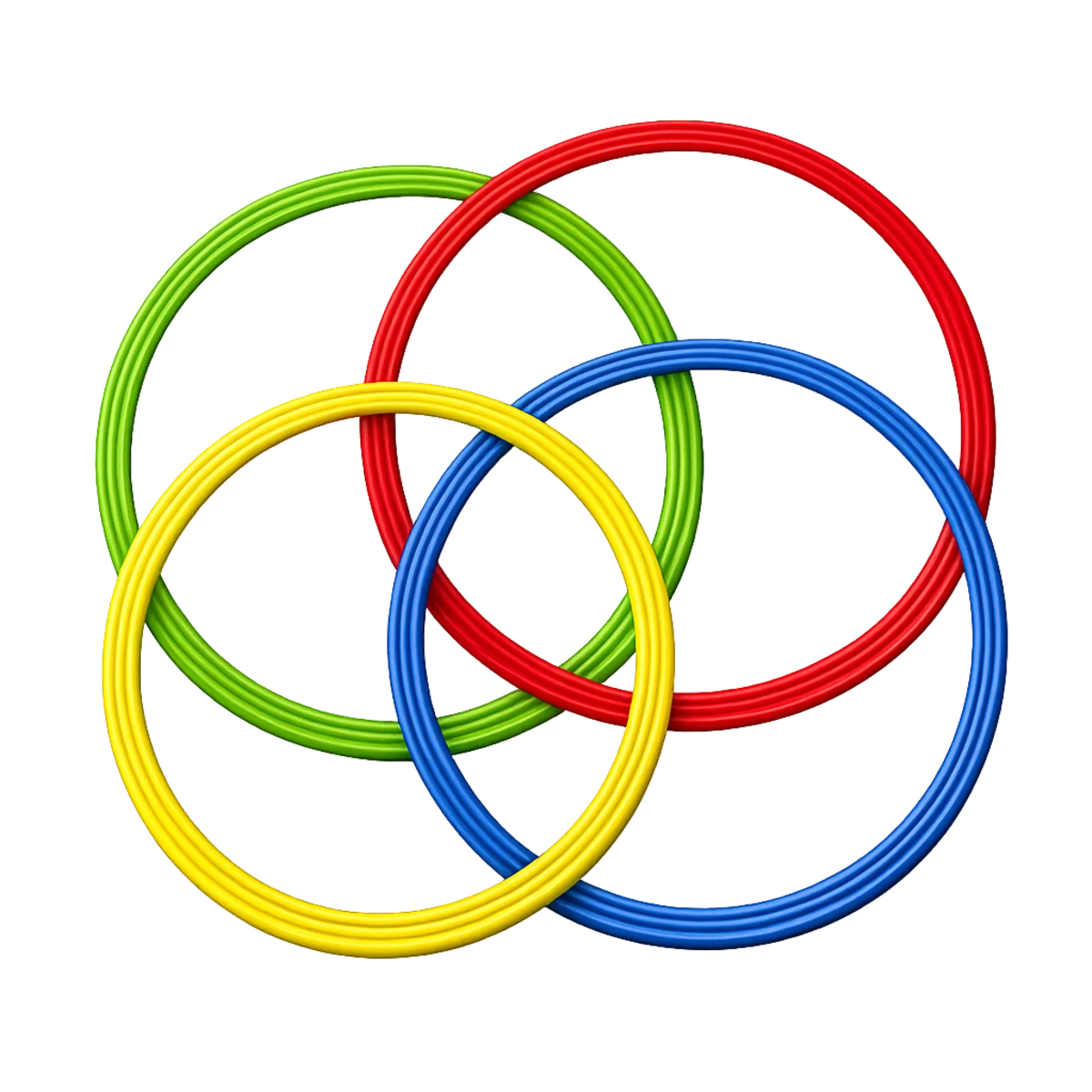 Arco plano de agilidade 40cm (avulso) Velden - Amarelo