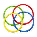 Arco plano de agilidade 40cm (avulso) Velden - Amarelo