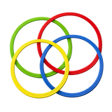 Arco plano de agilidade 40cm (avulso) Velden - Amarelo