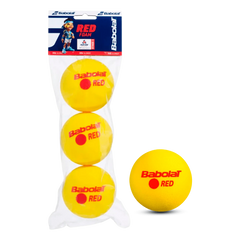 Bolinha bola de tênis de campo de espuma iniciantes Babolat Red Foam - pacote com 3 und