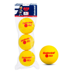 Bolinha bola de tênis de campo de espuma iniciantes Babolat Red Foam - pacote com 3 und