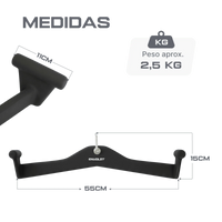 Kit Puxadores Anatômicos Revestido Musculação Envolst