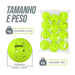 Kit 12 Bolas de Pickelball 40 furos Outdoor Loire