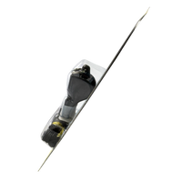 Apito de plástico tipo Fox com cordão Velden - Preto