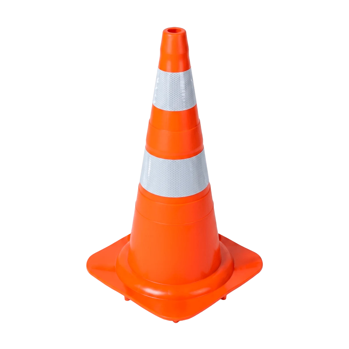 Cone de sinalização de trânsito flexível (emborrachado) refletivo 75cm NBR