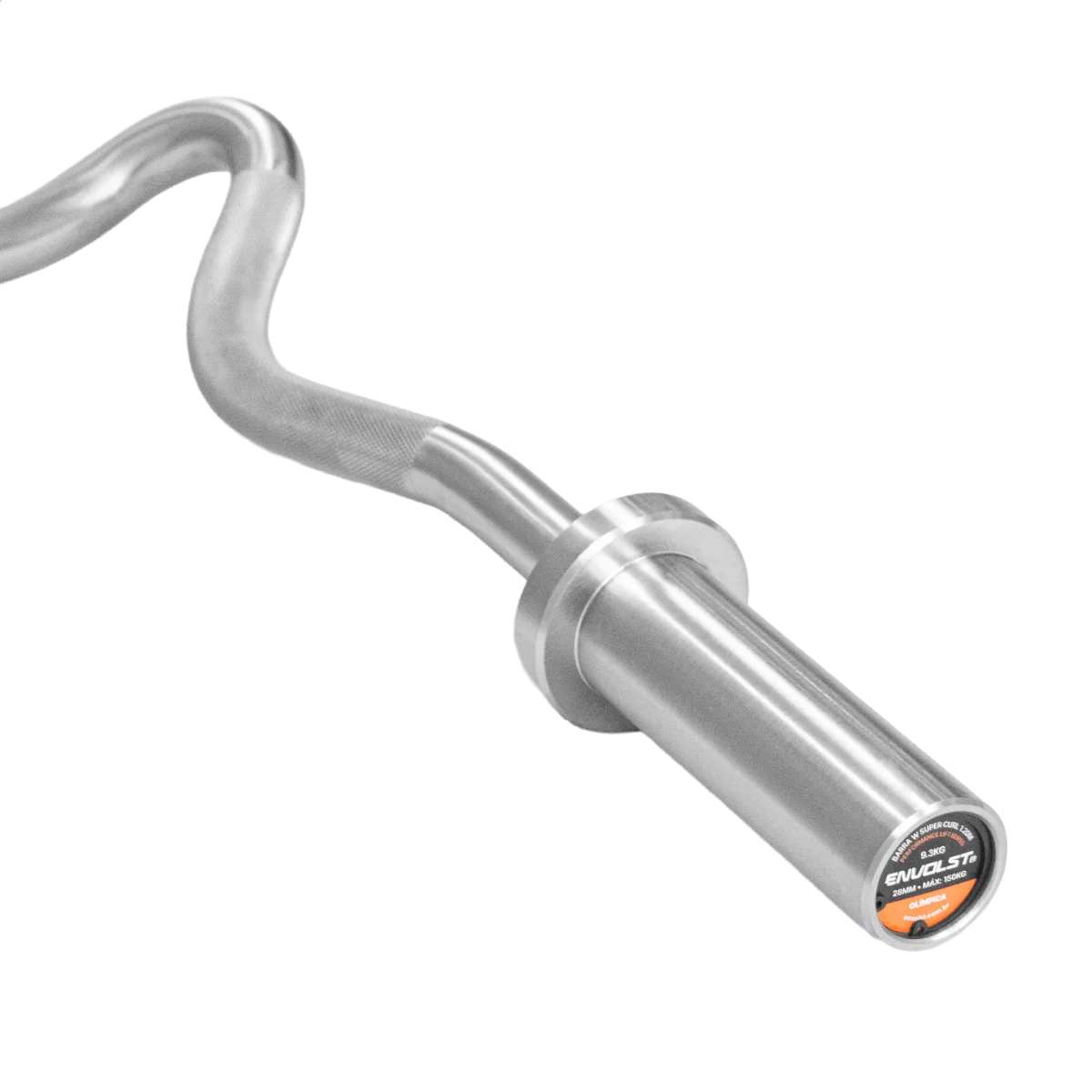 Barra W Super Curl 1,20m Olimpica Hard Cromo Profissional Envolst