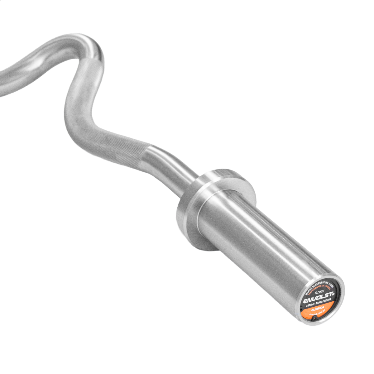 Barra W Super Curl Olímpica 1,20 m Hard Chrome Envolst