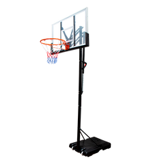 Tabela de basquete adulto móvel com poste, quadro de acrílico e aro modelo premium Velden