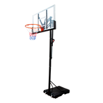 Tabela de basquete adulto móvel com poste, quadro de acrílico e aro modelo premium Velden