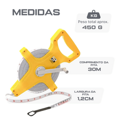 Trena de fibra de vidro 30m econômica MB