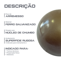 Peso de ferro 9kg Pista e Campo