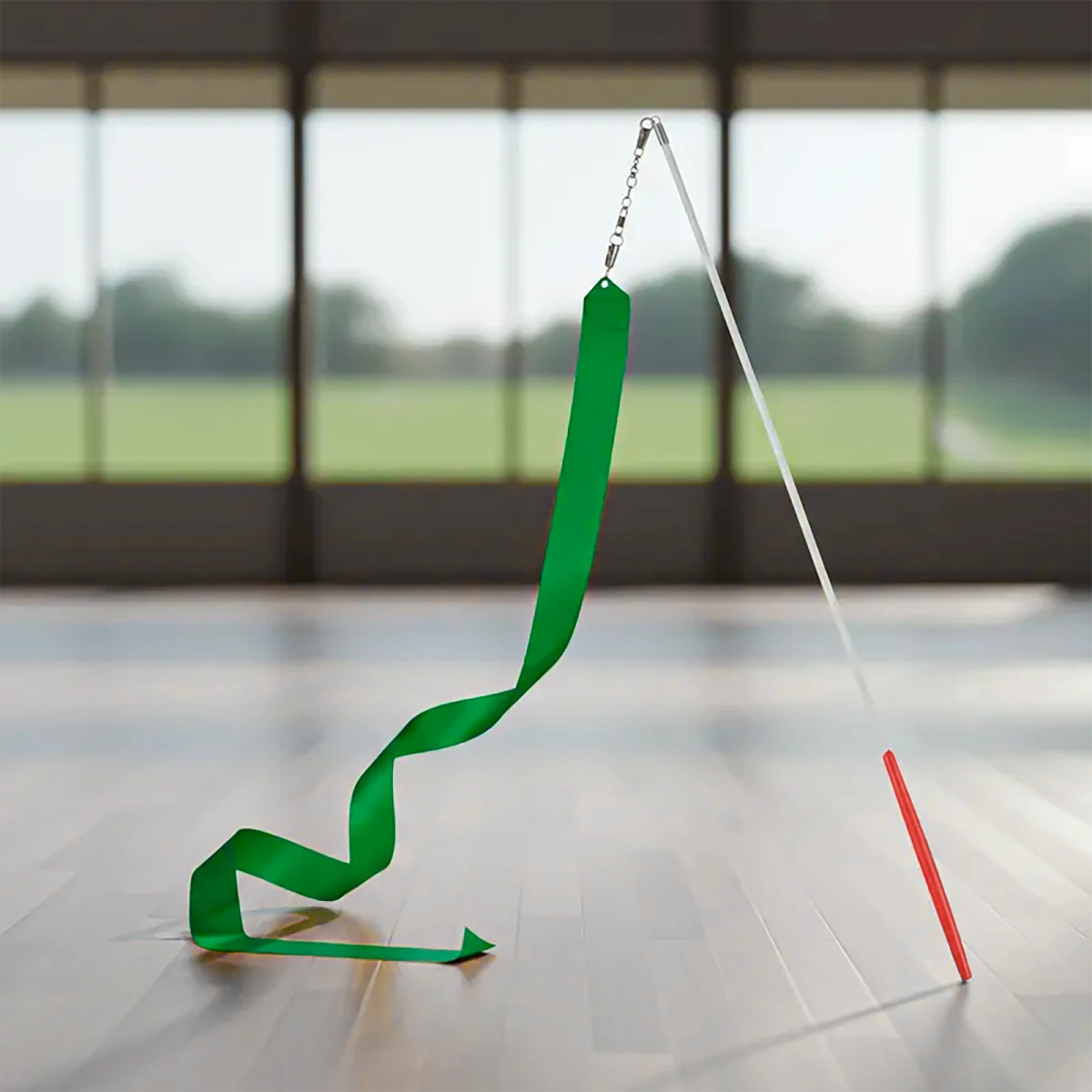  Estilete Ginástica Rítmica Fibra Vidro 50cm Branco Gracios - Empunhadura Preta