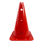 Cone de sinalização 38cm de plástico com furos premium reforçado Pista e Campo - Amarelo