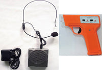 Pistola e disparador eletrônico para partida e amplificador portátil com microfone Jex