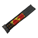 Bandeira xadrez de árbitro auxiliar de futebol com cabo metálico Velden - Par