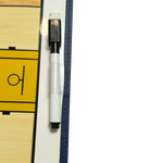 Prancheta tática magnética com caneta para treinamento de basquete Pista e Campo - Modelo pasta azul