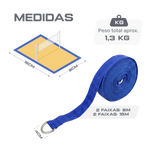 Fita faixa de demarcação para volei de praia e beach tennis 16x8m 40mm Velden Cor:Azul