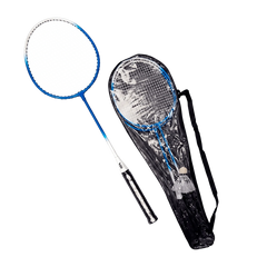 Kit de badminton com 02 raquetes de aço e 03 volantes Loire