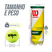 Bolinha/bola de tênis de campo Championship Regular Duty Wilson - tubo com 3 und