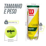 Bolinha/bola de tênis de campo Championship Regular Duty Wilson - tubo com 3 und