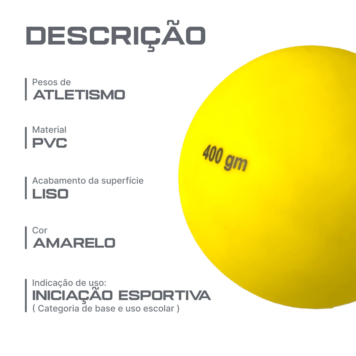 Peso de PVC 400g Pista e Campo