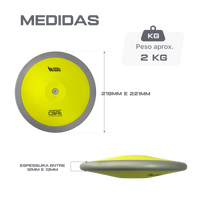 Disco de atletismo de aço e ABS 2Kg Powered by CBAt
