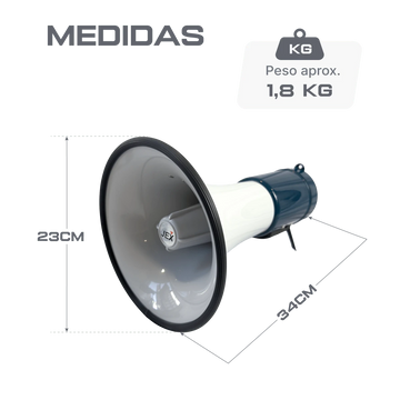 Megafone Amplificador 35W Profissional Esportivo Jex