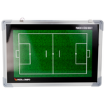 Quadro tático magnético de alumínio com acessórios 45x30 Pista e Campo - Futebol Society