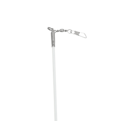 Estilete Ginástica Rítmica Fibra Vidro 60cm Branco Gracios - Empunhadura Preta