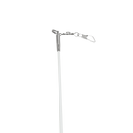 Estilete Ginástica Rítmica Fibra Vidro 60cm Branco Gracios - Empunhadura Preta