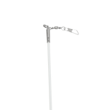 Estilete Ginástica Rítmica Fibra Vidro 60cm Branco Gracios - Empunhadura Preta