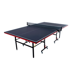 Mesa de tenis de mesa de aco e madeira azul com rede 6202-18MM