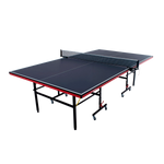 Mesa de tenis de mesa de aco e madeira azul com rede 6202-18MM