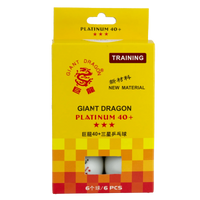Bolinha de tênis de mesa 3 estrelas Platinium Giant Dragon - cnj com 6 und - BRANCA