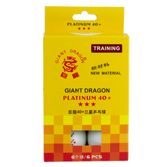 Bolinha de tênis de mesa 3 estrelas Platinium Giant Dragon - cnj com 6 und - BRANCA