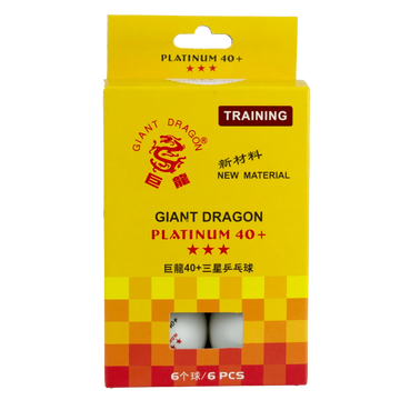 Bolinhas de Tênis de Mesa 3 Estrelas Giant Dragon 40+ ABS 6un