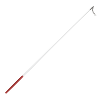 Estilete Ginástica Rítmica Fibra Vidro 60cm Branco Gracios - Empunhadura Preta