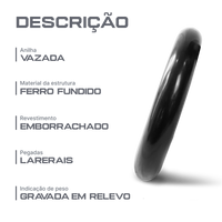 Anilha vazada revestida 4kg Pista e Campo