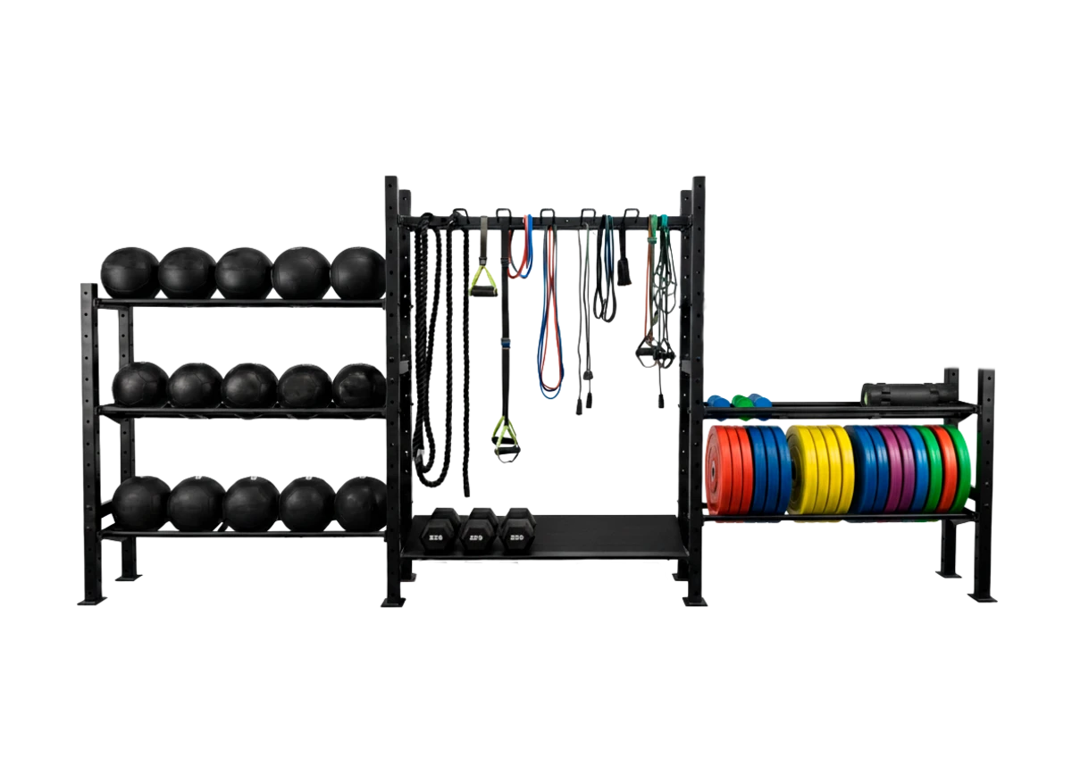 Estante Expositor de Materiais Crossfit e Musculação Envolst