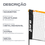 Postes com rede portátil para badminton e mini-tênis Loire