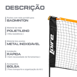Postes com rede portátil para badminton e mini-tênis Loire