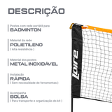 Postes com rede portátil para badminton e mini-tênis Loire