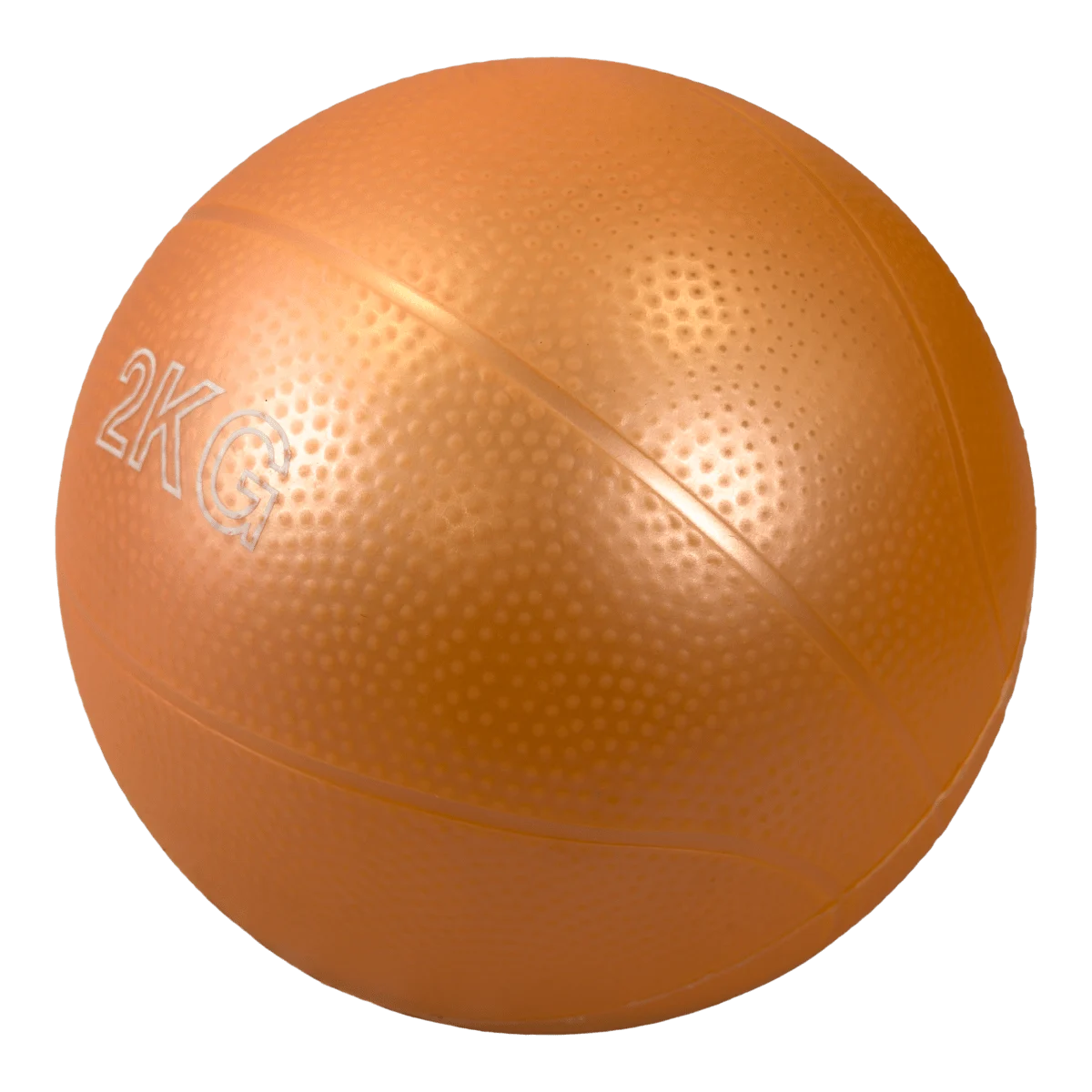 Bola de exercícios (medicine ball econômica) de pvc com areia 2kg laranja Pista e Campo